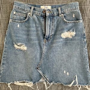 Free People Jean Skirt